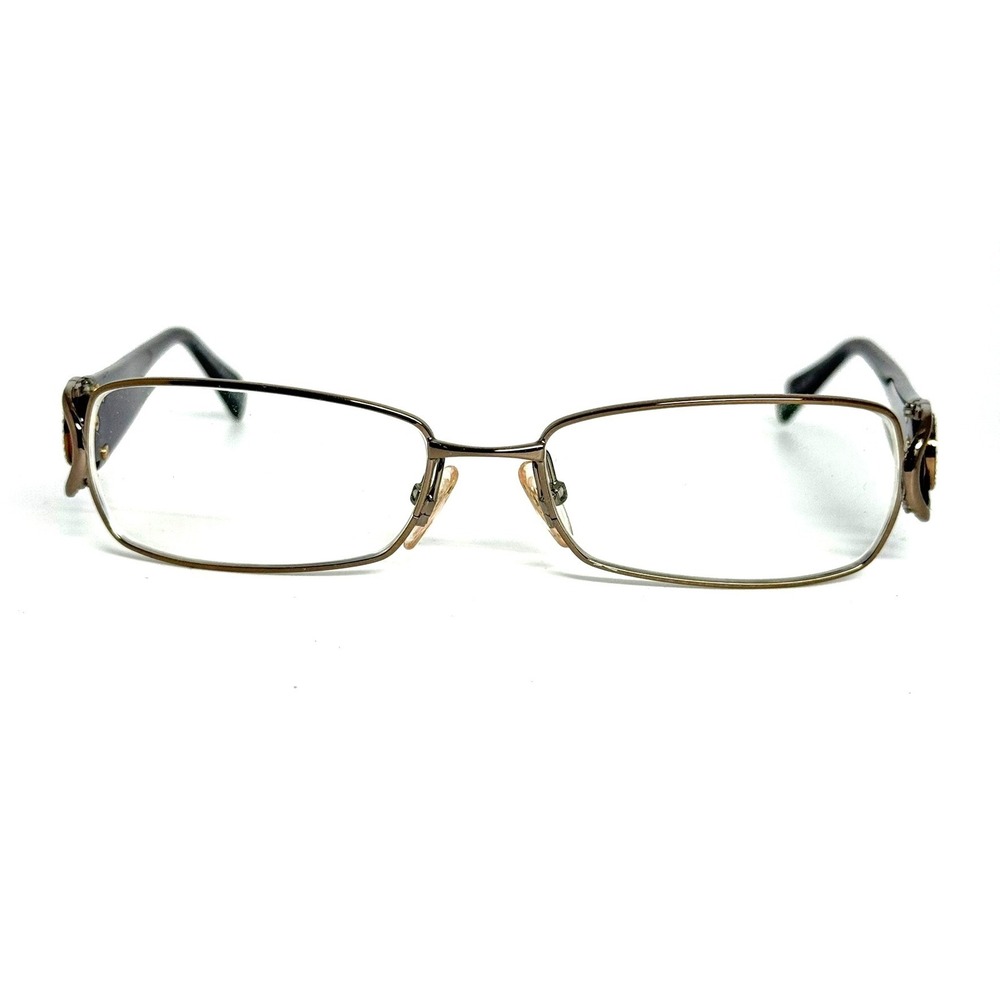 Giorgio Armani GA 681 57J Brown Metal Rectangular Eyeglasses Frames Italy 130